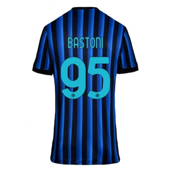 Billige Fotballdrakt Inter Milan Alessandro Bastoni #95 Replika Hjemmedrakt Dame 2025-26 Kortermet